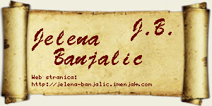 Jelena Banjalić vizit kartica